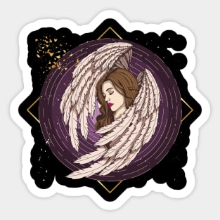 Angelic Wings Girl Sticker